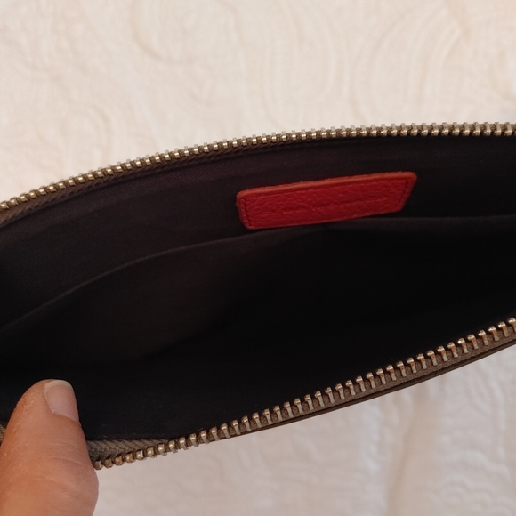 Club Monaco Silver Leather Pouch Clutch - Picture 4 of 5